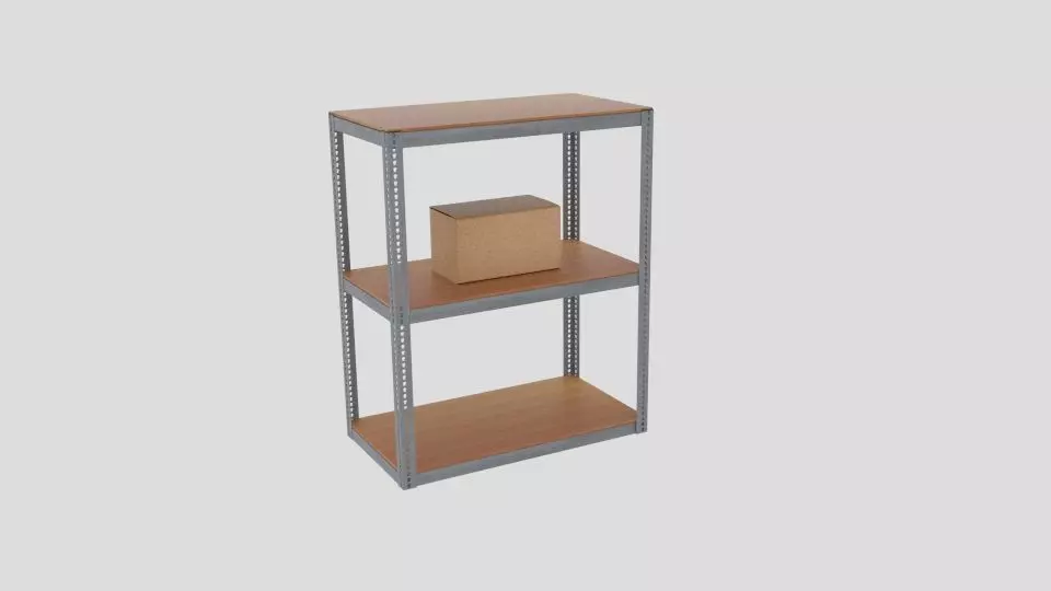Warehouse Shelving Industrial 3D model