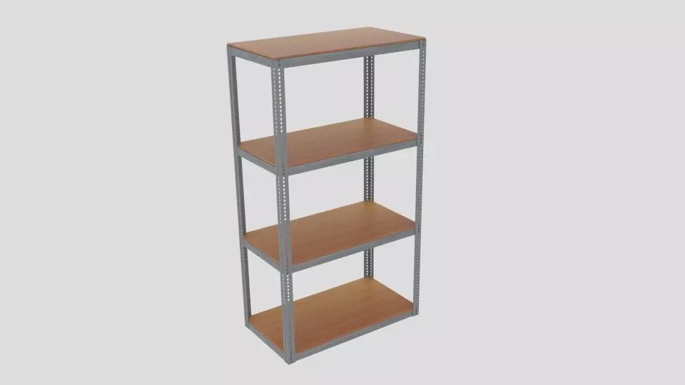 Warehouse Shelving Industrial High 3D model