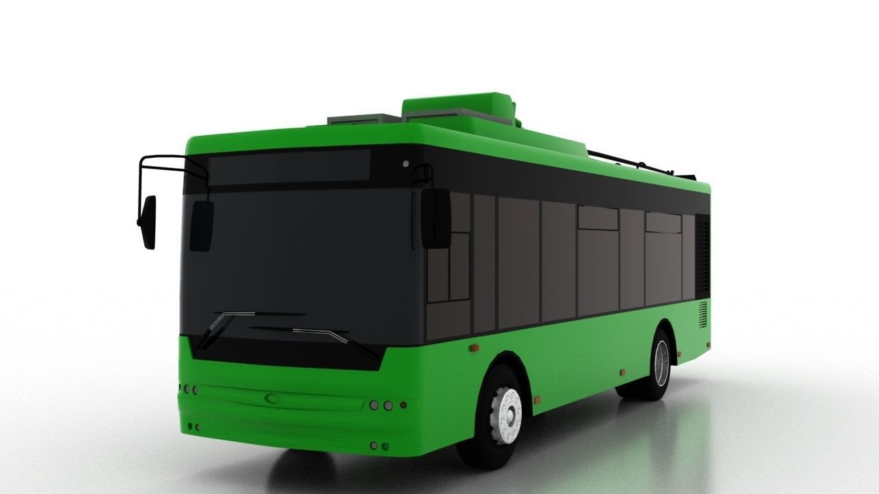 Trolleybus Bogdan T50110 Low Low-poly 3D model_1
