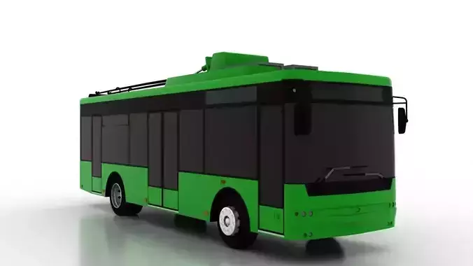 Trolleybus Bogdan T50110 Low Low-poly 3D model