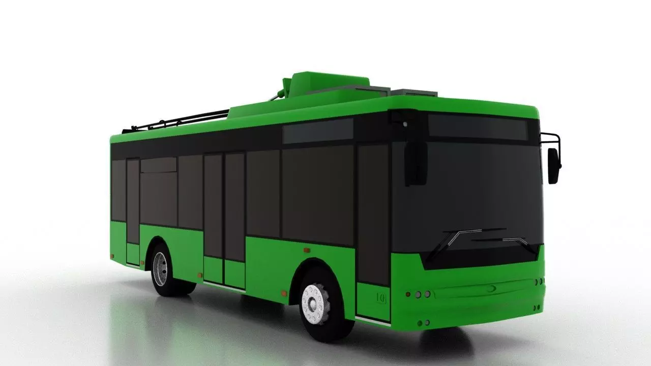 Trolleybus Bogdan T50110 Low Low-poly 3D model_0