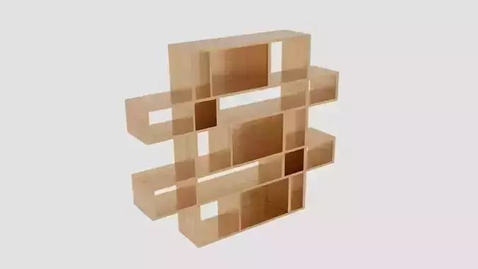  ANTONN Tall Oak Veneer Shelving Unit 2