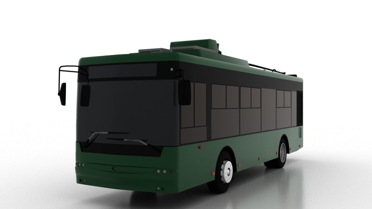 Trolleybus Bogdan T60111 Low Low-poly 3D model_1
