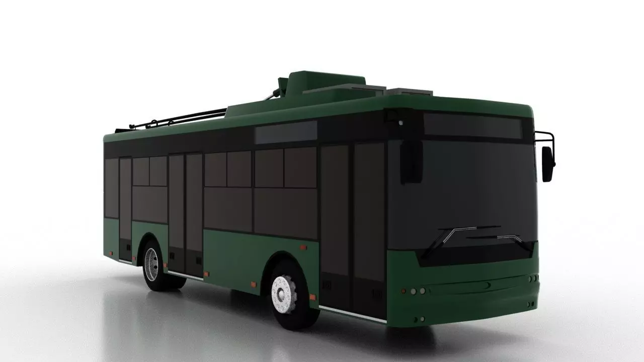 Trolleybus Bogdan T60111 Low Low-poly 3D model_0