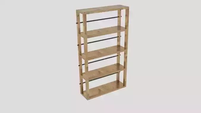 Ana White  Reclaimed Wood Rolling Shelf  Low-poly 3D model
