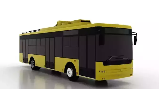 Trolleybus Bogdan T70110 Low Low-poly 3D model