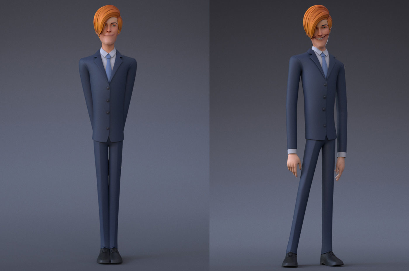 Mickey Cartoon Character  Low-poly 3D model_4