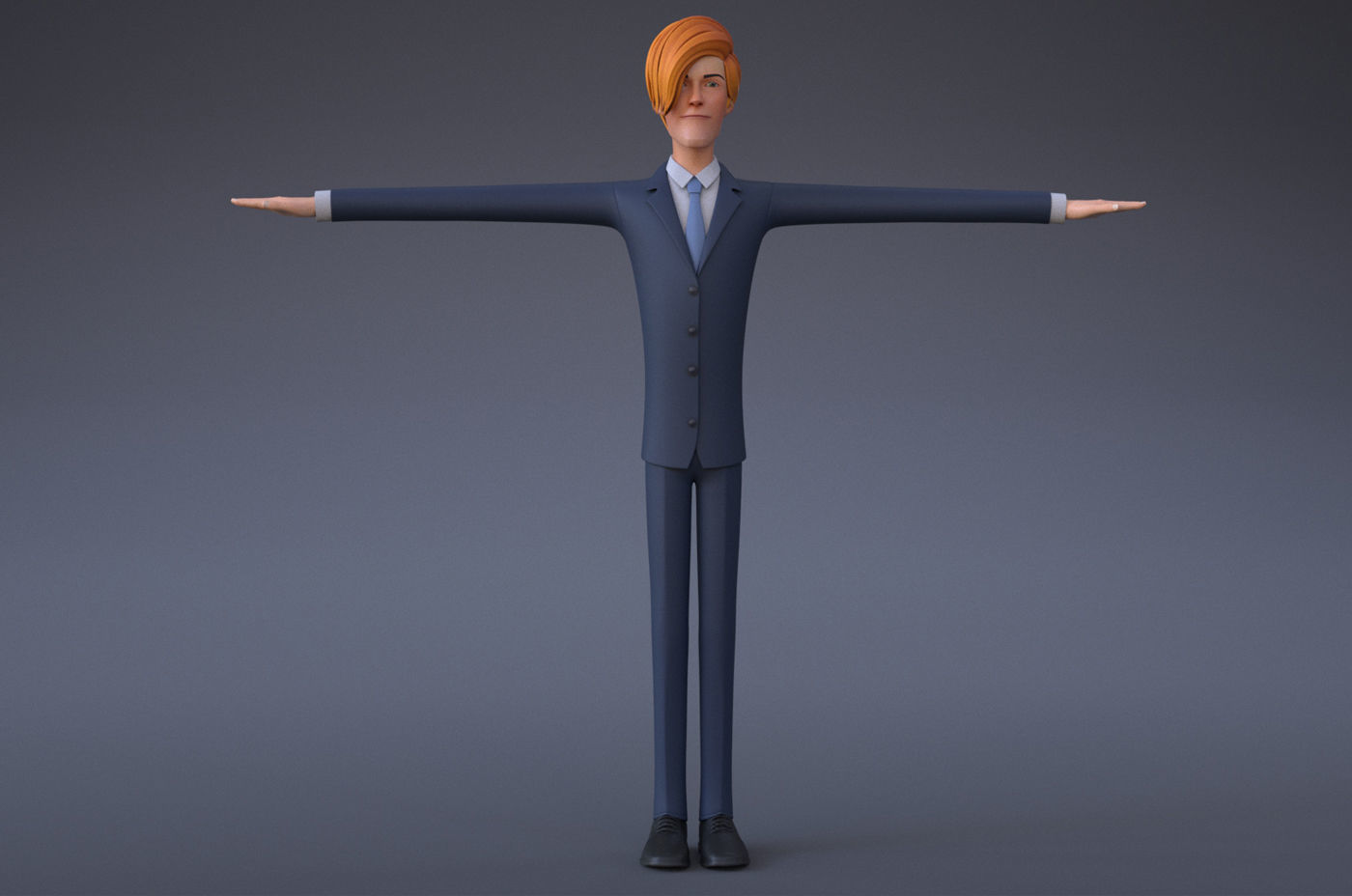 Mickey Cartoon Character  Low-poly 3D model_6