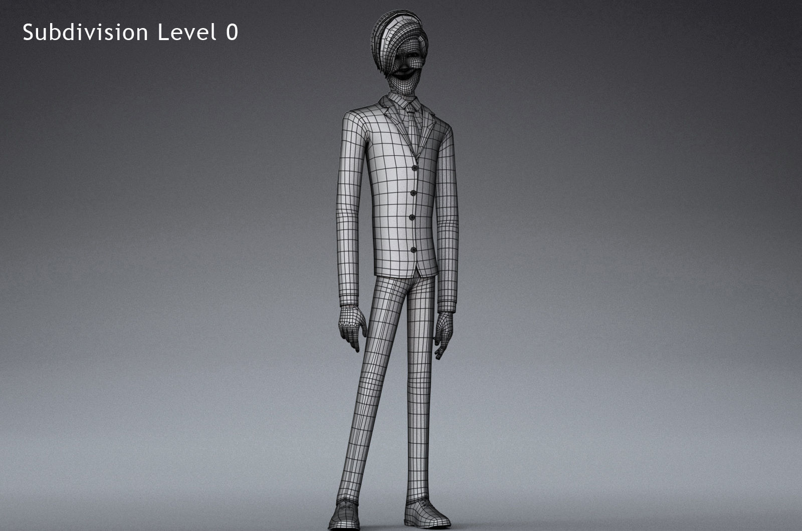 Mickey Cartoon Character  Low-poly 3D model_24