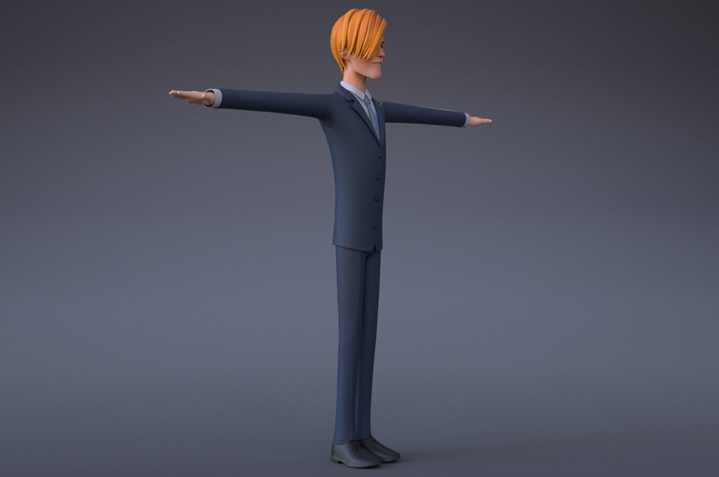 Mickey Cartoon Character  Low-poly 3D model_7