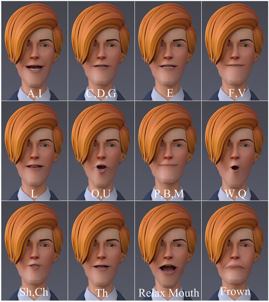 Mickey Cartoon Character  Low-poly 3D model_32