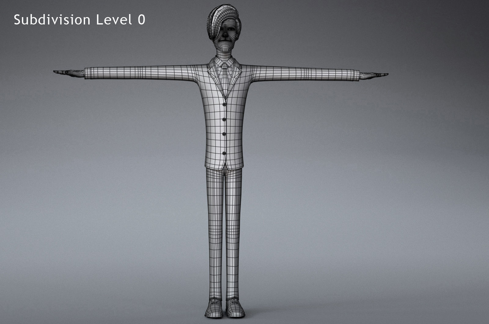 Mickey Cartoon Character  Low-poly 3D model_21