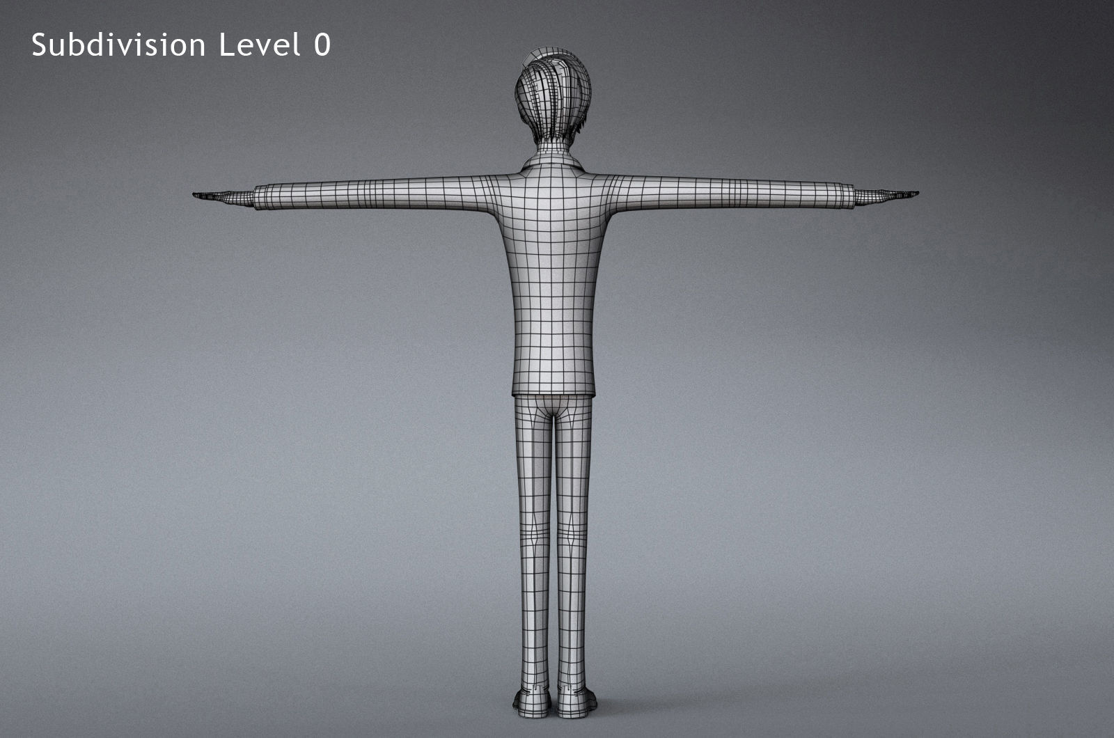 Mickey Cartoon Character  Low-poly 3D model_22