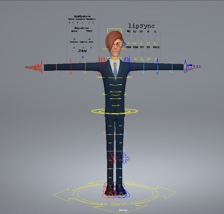 Mickey Cartoon Character  Low-poly 3D model_35