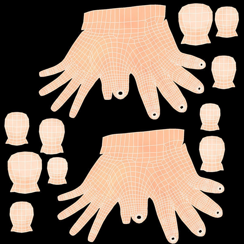 Mickey Cartoon Character  Low-poly 3D model_28