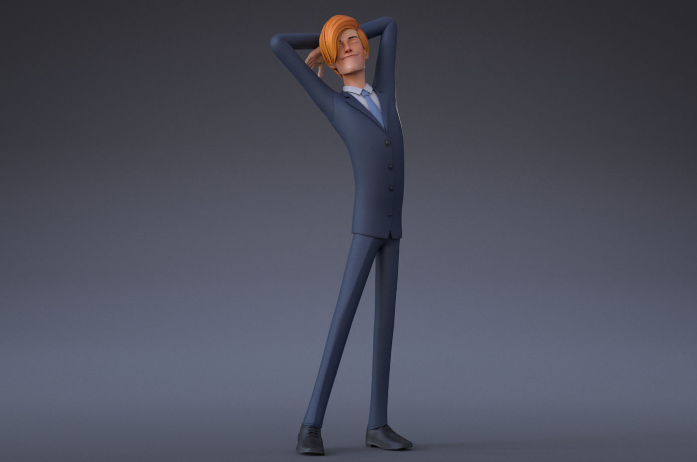 Mickey Cartoon Character  Low-poly 3D model_5