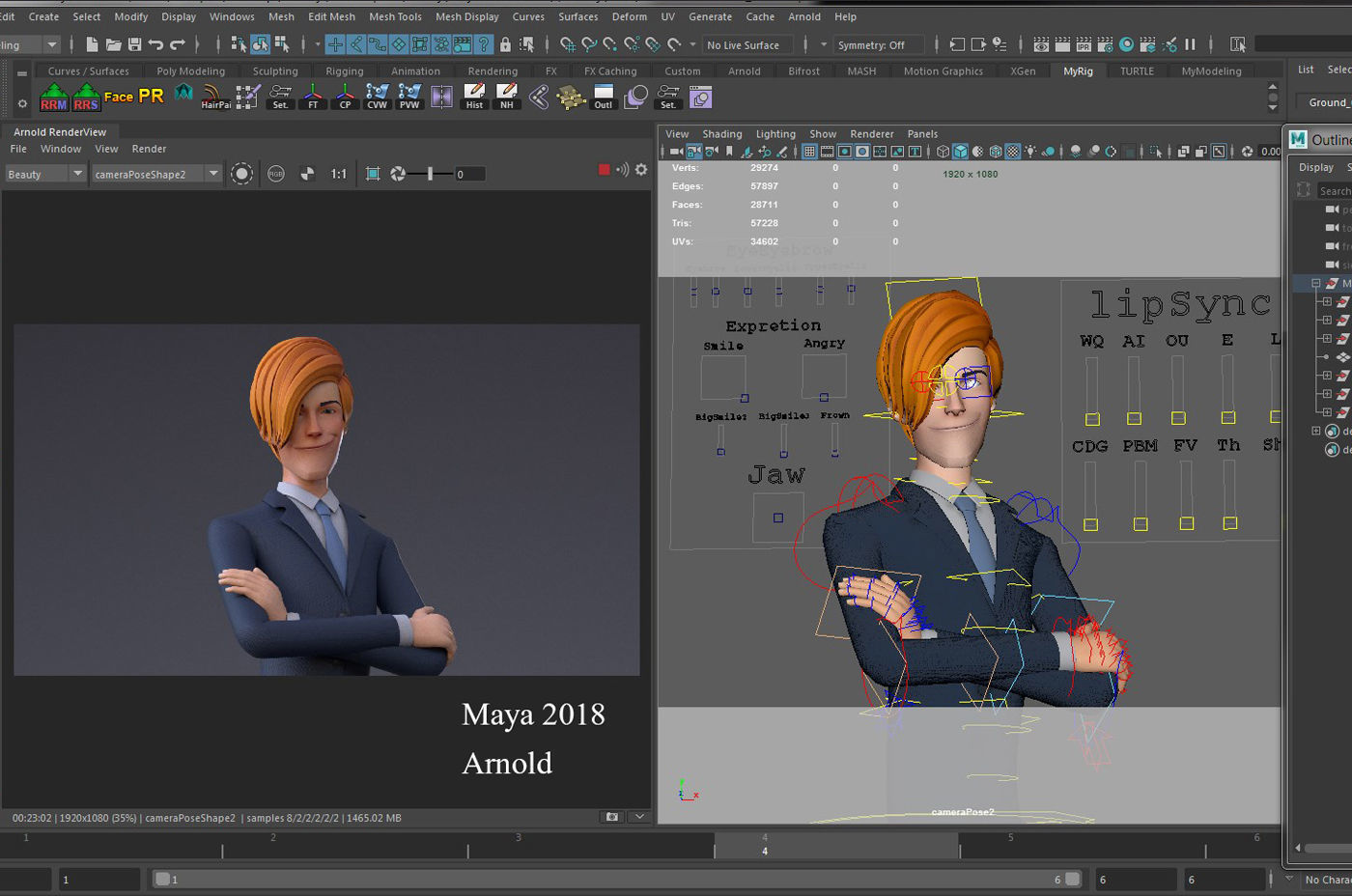 Mickey Cartoon Character  Low-poly 3D model_37