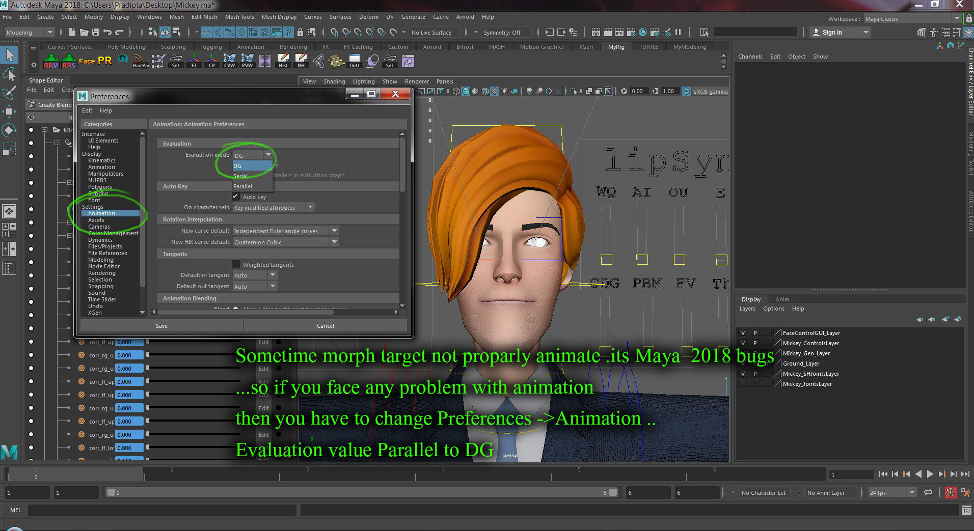 Mickey Cartoon Character  Low-poly 3D model_40