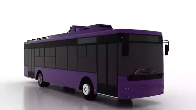Trolleybus Bogdan T70120 Low Low-poly 3D model