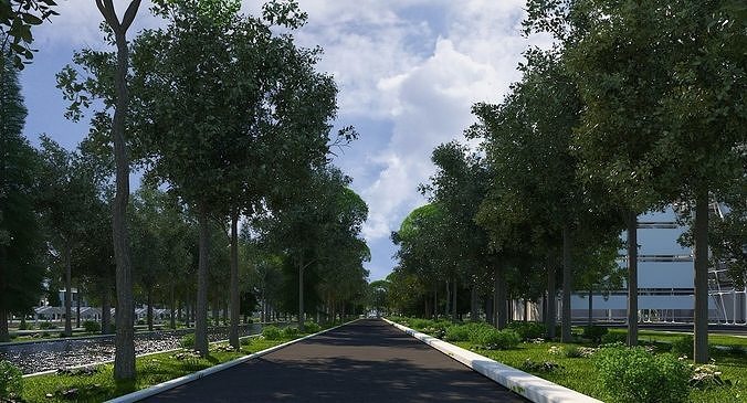 Business Park Center 3D model 6