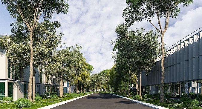 Business Park Center 3D model 3