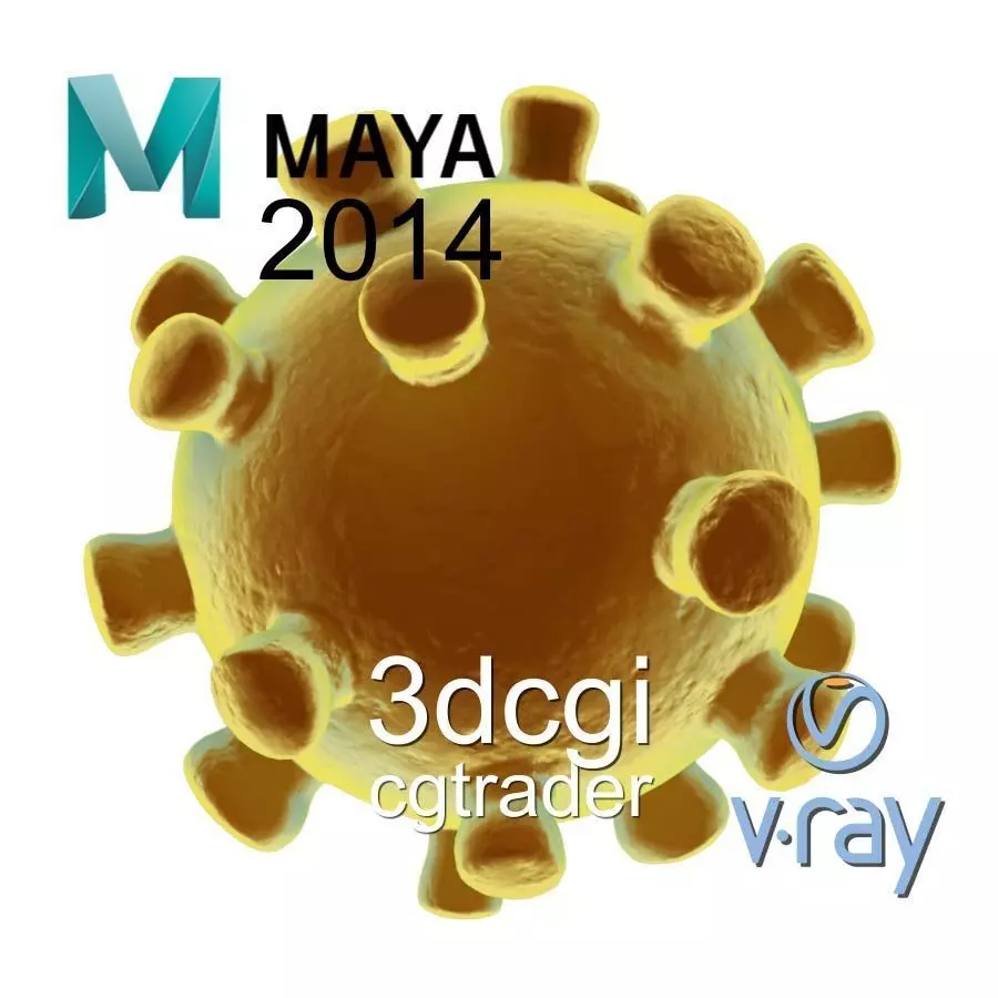 Corona virus 2019 nCoV Free low-poly 3D model