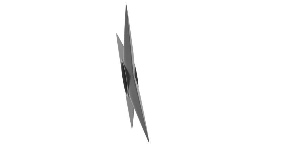 Shuriken lightning bolt Low-poly 3D model_2