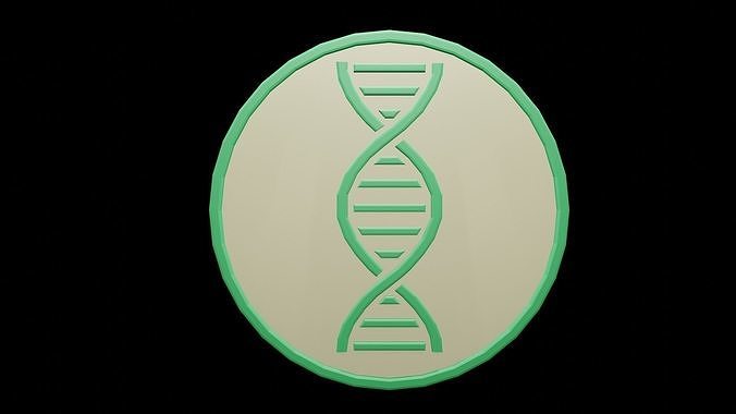 Low poly dna symbol 1 Low-poly 3D model