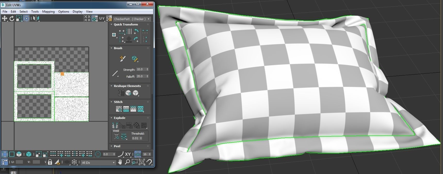 Pillows 3D model pair of 3D model_3