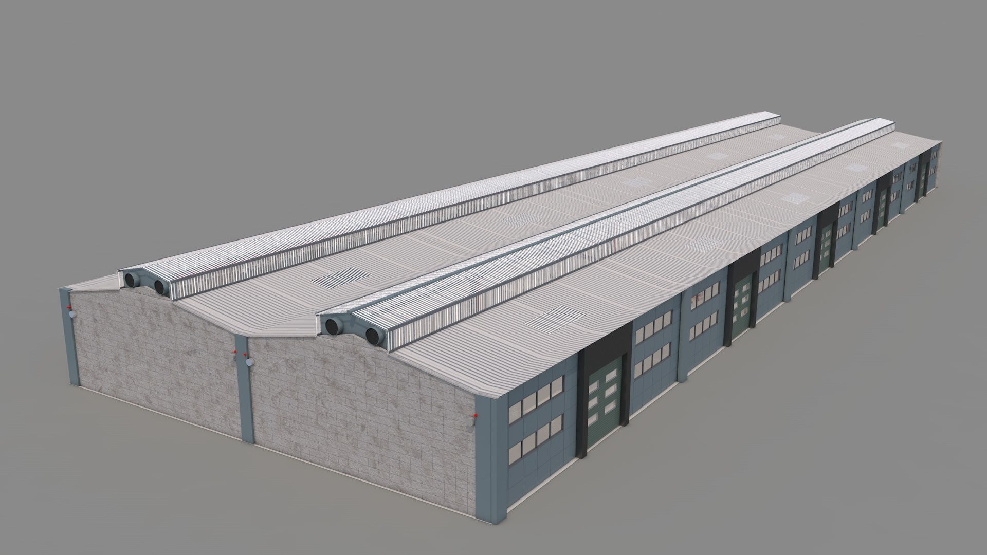 Warehouse with Office and Rack 3D model_18