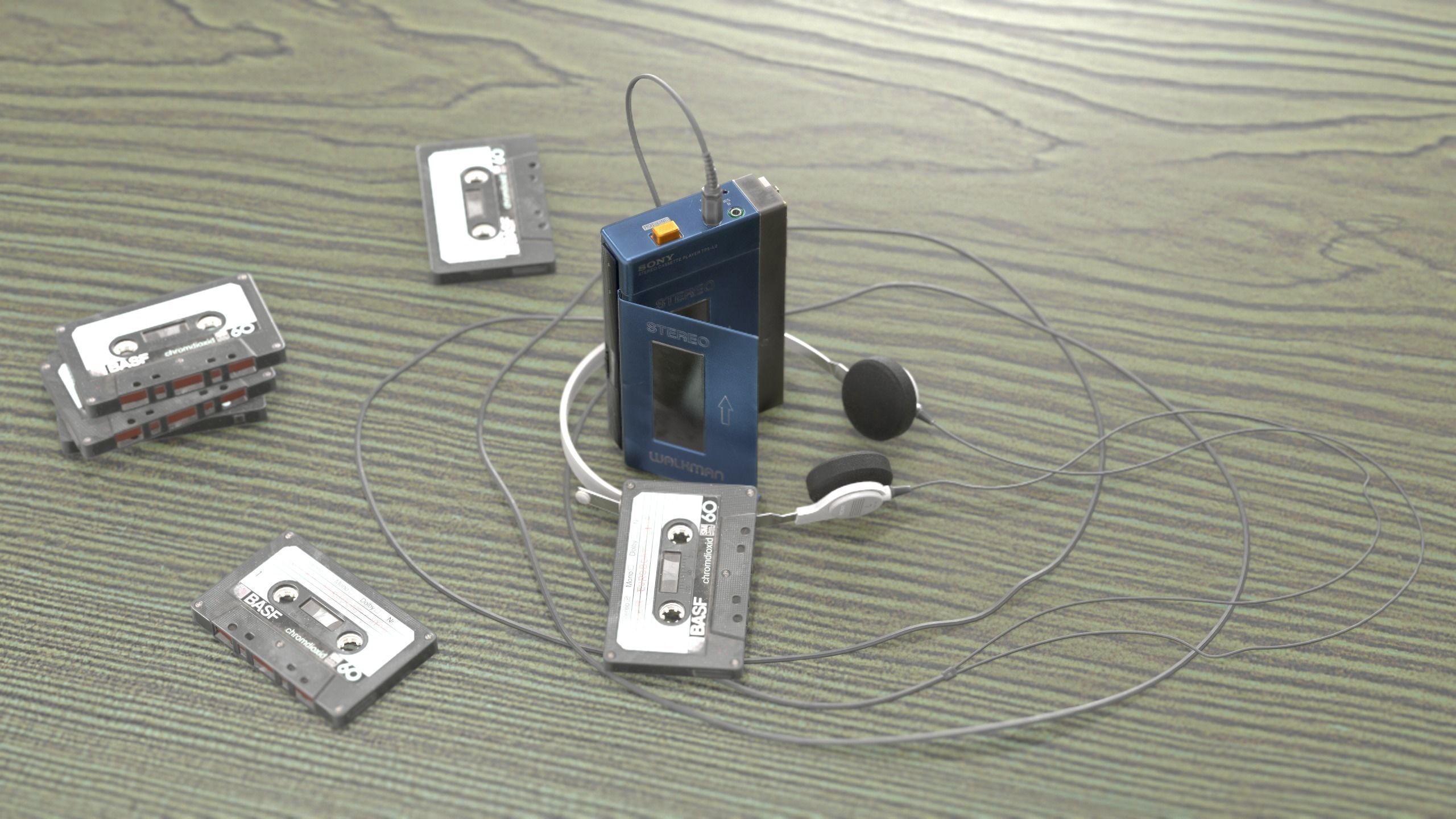 Modern Minimalistic Wooden Table Free low-poly 3D model_14