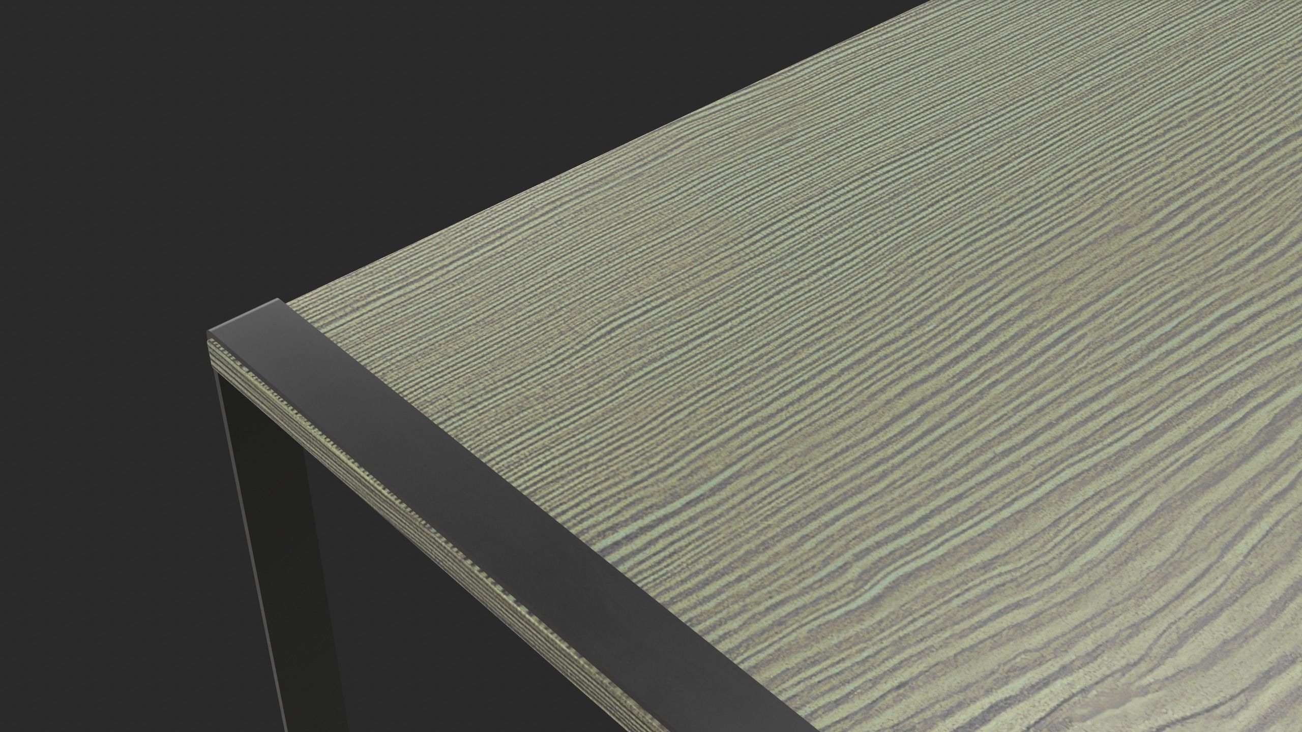 Modern Minimalistic Wooden Table Free low-poly 3D model_6