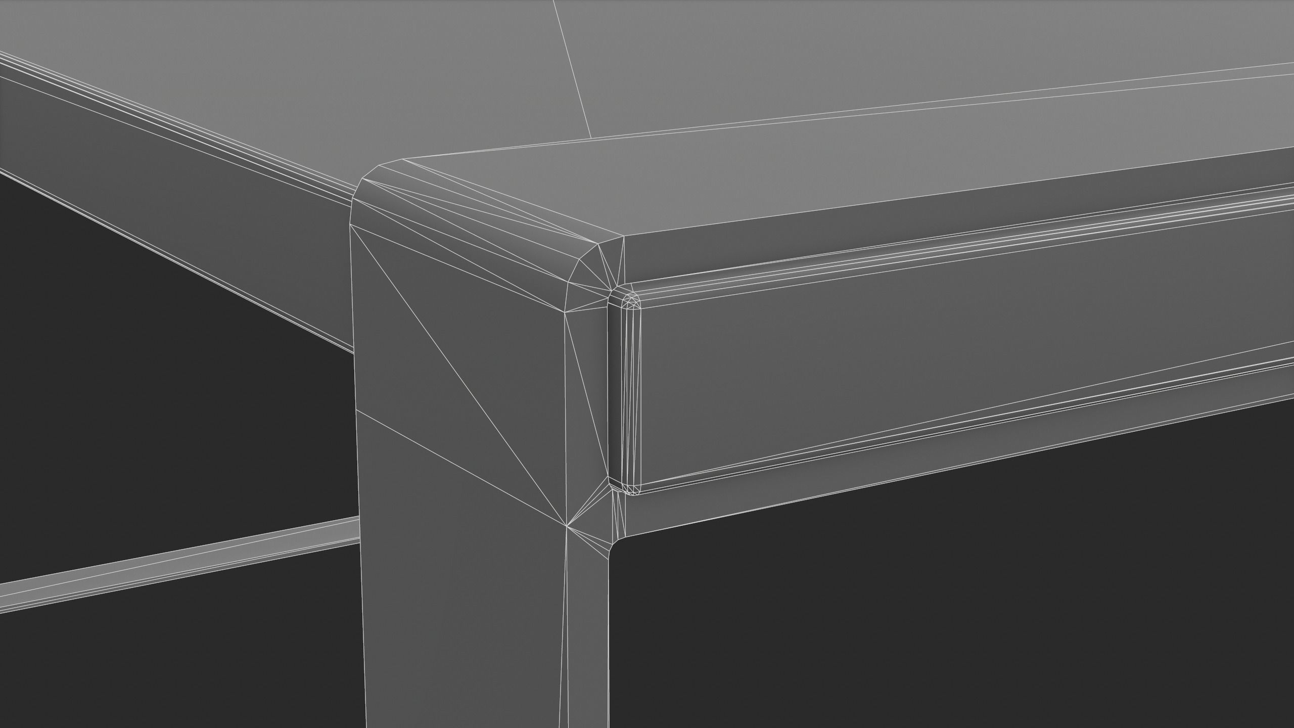 Modern Minimalistic Wooden Table Free low-poly 3D model_17