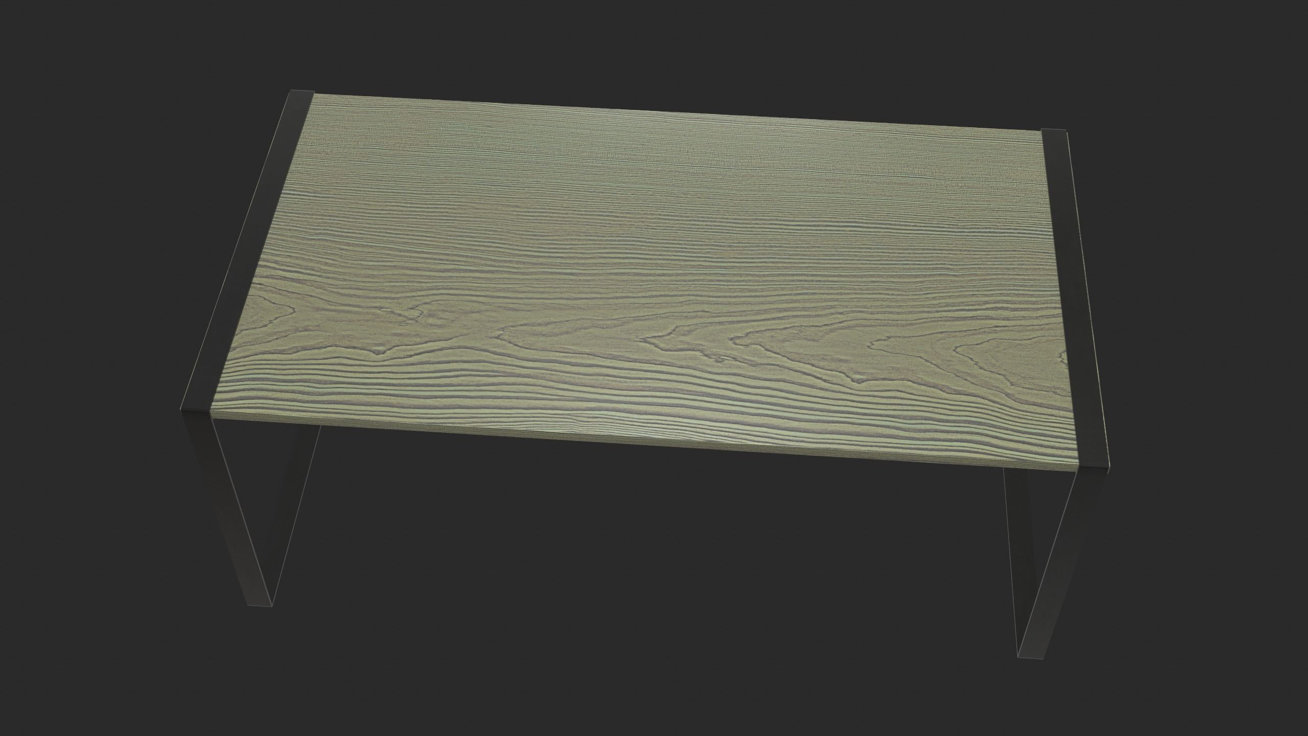 Modern Minimalistic Wooden Table Free low-poly 3D model_9