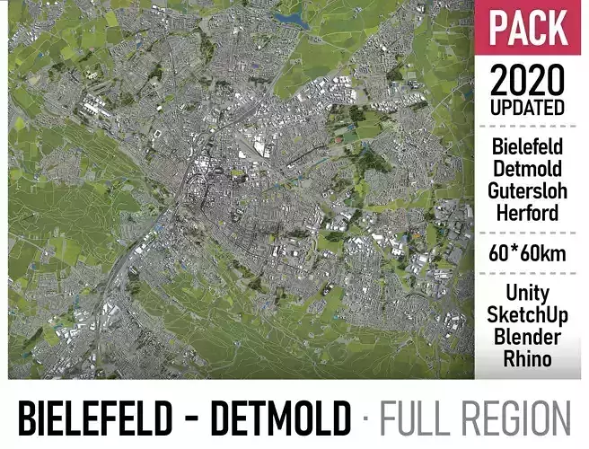 Bielefeld - Detmold - Gutersloh - Herford 3D Model Collection