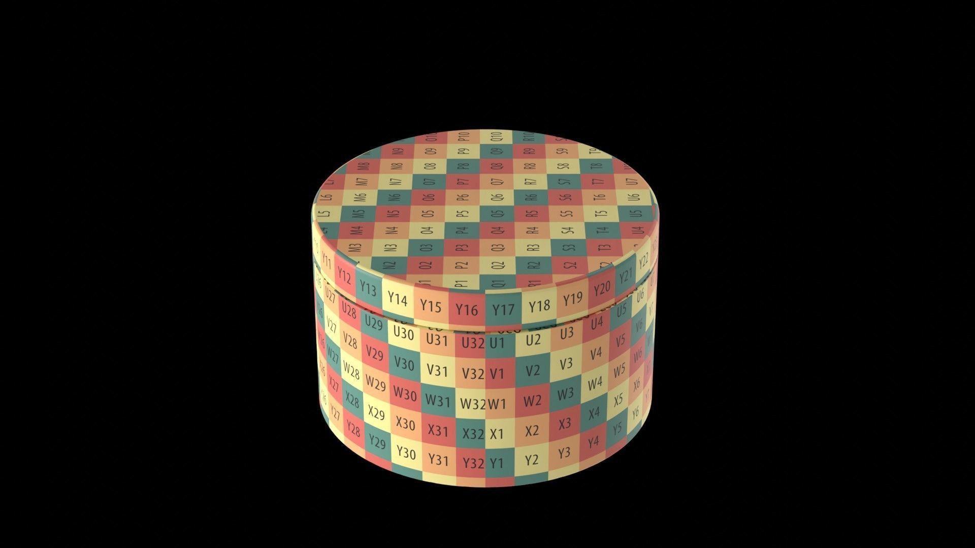 Open Lid Cosmetic Jar with Cream Texture 3D model_4