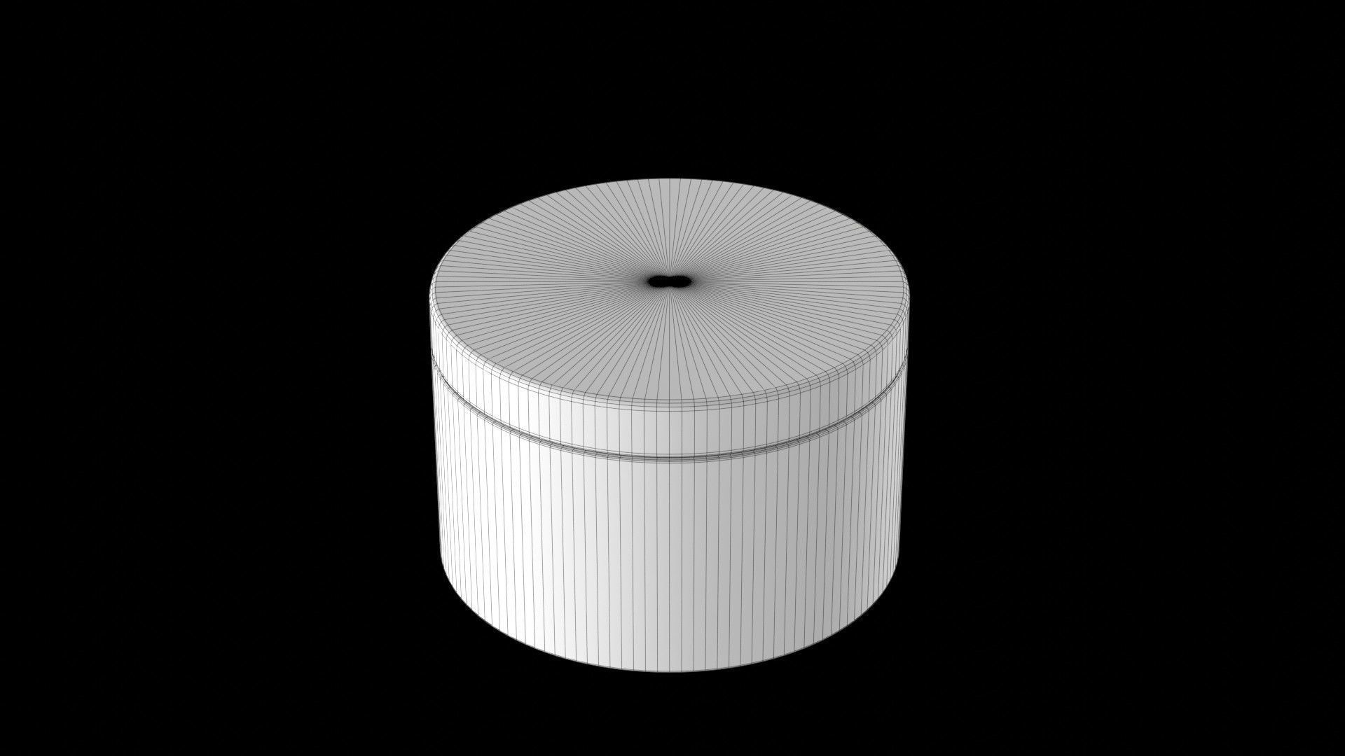 Open Lid Cosmetic Jar with Cream Texture 3D model_7