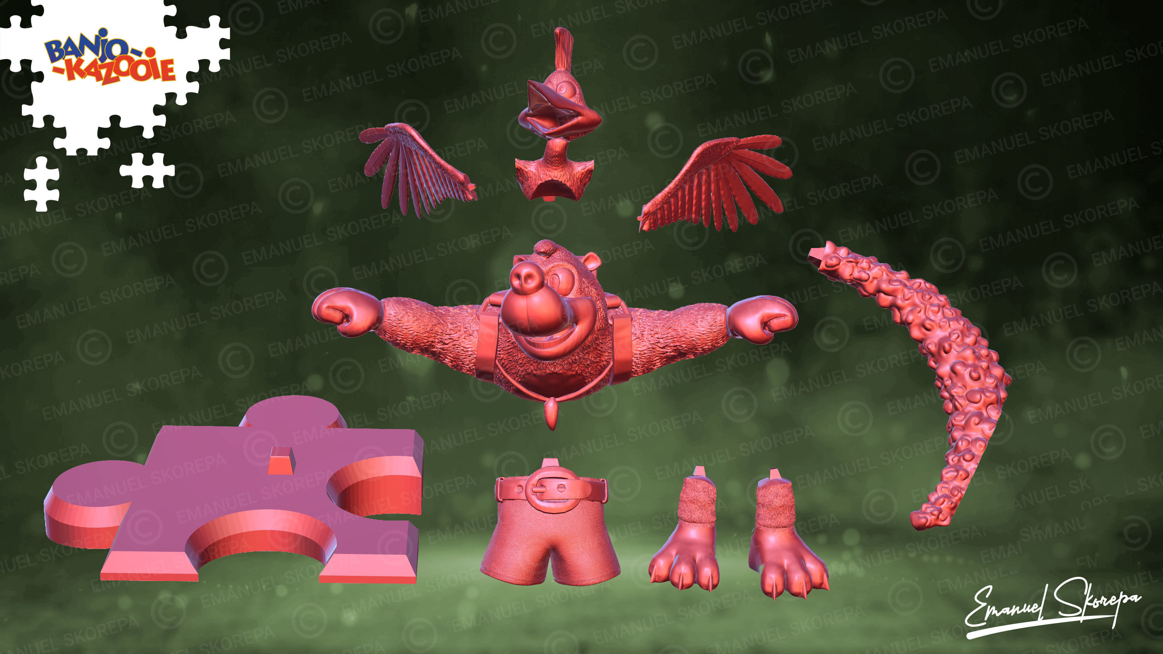 Banjo Kazooie 3D print model_3