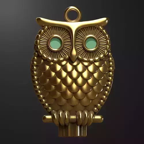 Owl pendant 3D print model