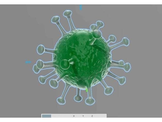 Corona virus 3d model for 3d print coronavirus 3D print model