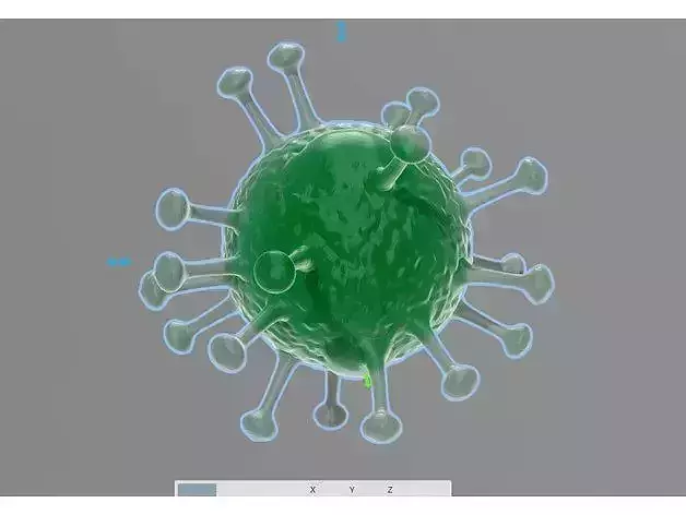 Corona virus 3d model for 3d print coronavirus 3D print model