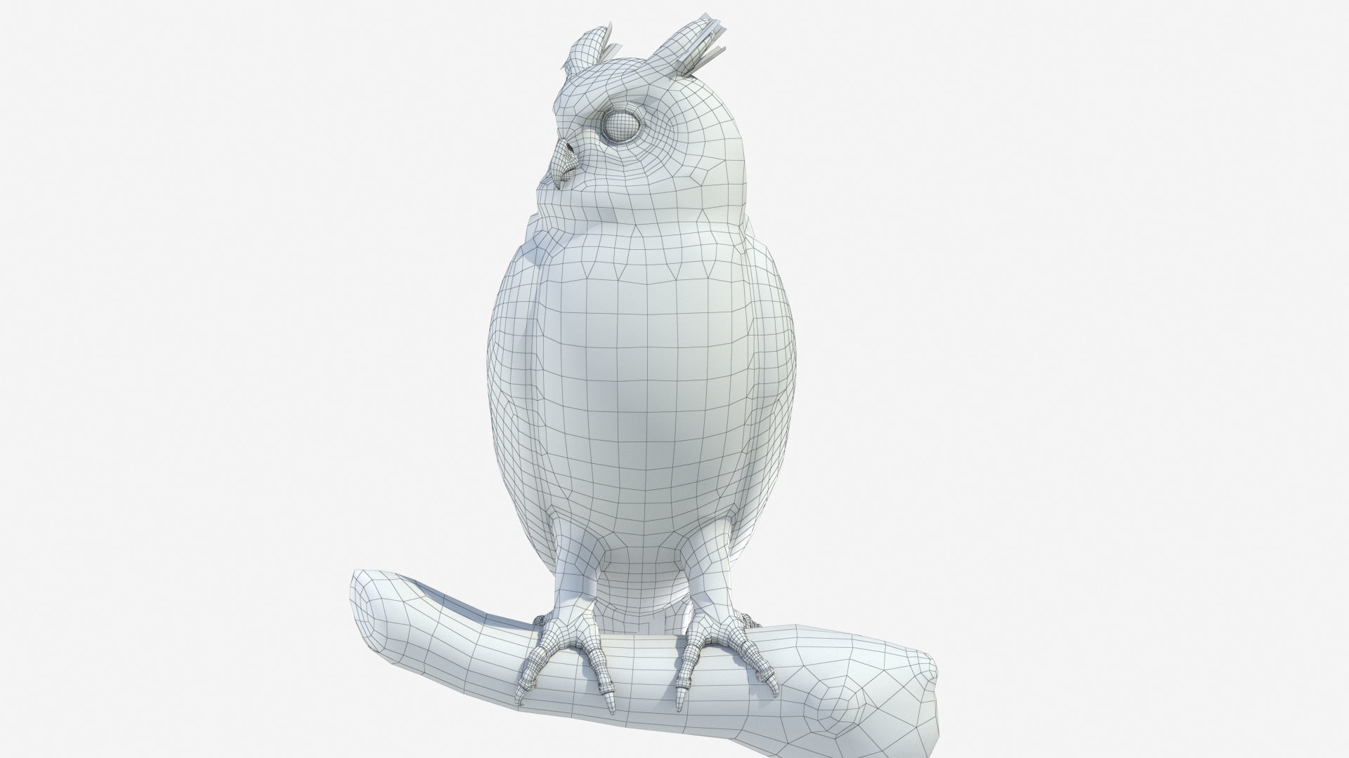 Great Horned Owl 3D model_7