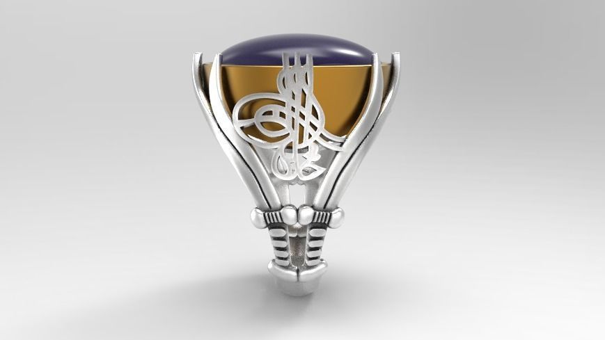 man rings 3D print model_2