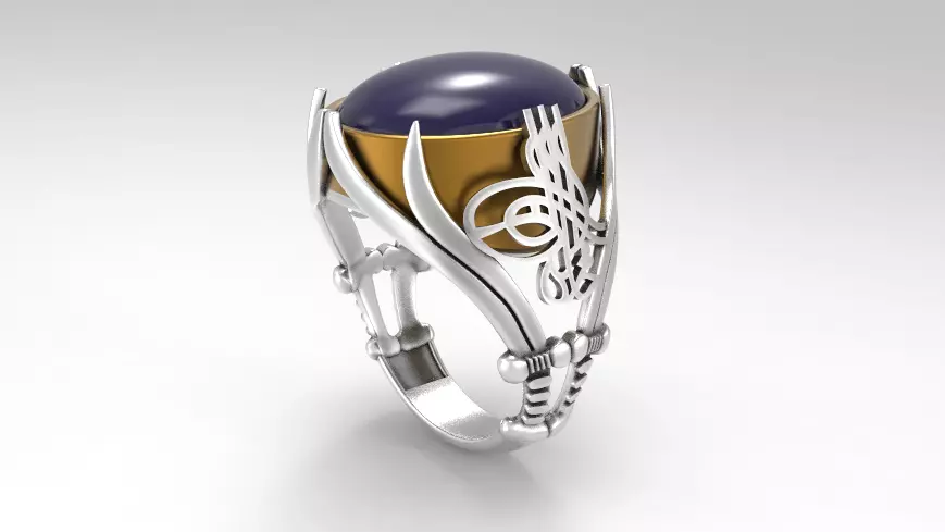 man rings 3D print model_0