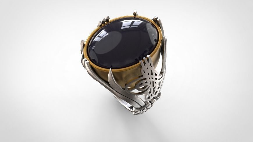 man rings 3D print model_6