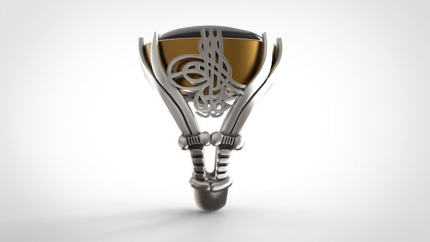 man rings 3D print model_5