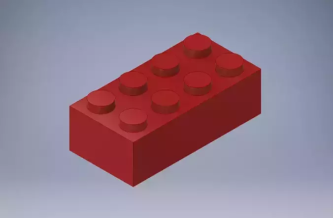Standard 2x4 Lego Piece 3D print model