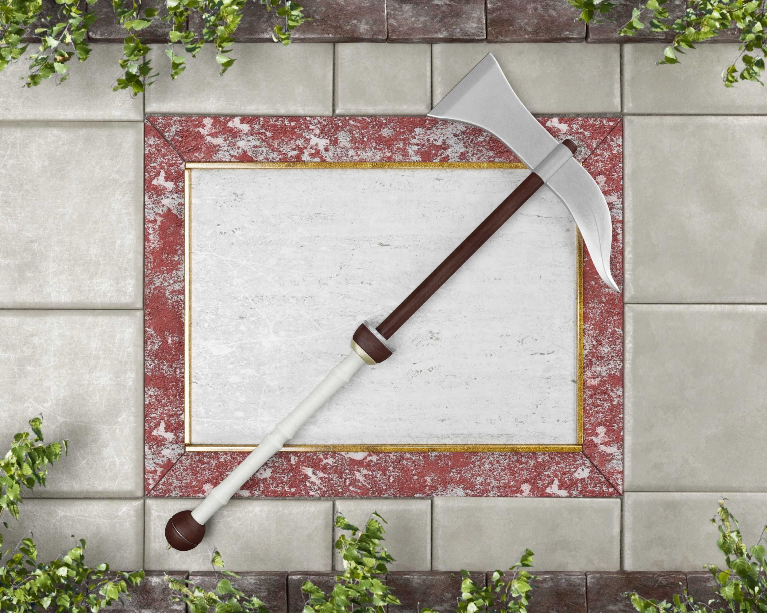 Ancient Roman Dolabra Low-poly 3D model_18