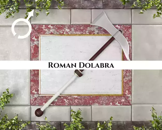 Ancient Roman Dolabra Low-poly 3D model