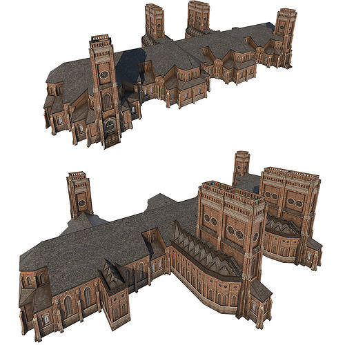 Church 02 Low-poly 3D model